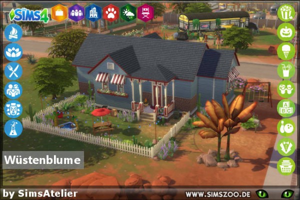  Blackys Sims 4 Zoo: Deserts flower home by SimsAtelier