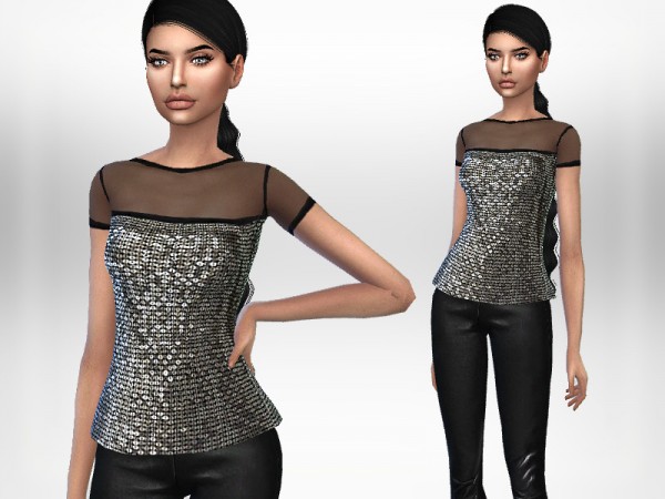  The Sims Resource: Sequin Top by Puresim