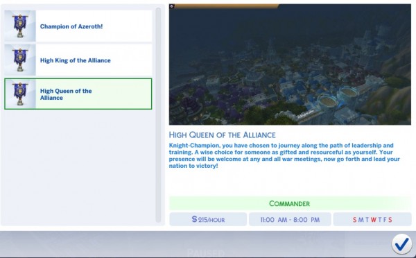  Mod The Sims: For The Alliance Custom Career by N.Blightcaller