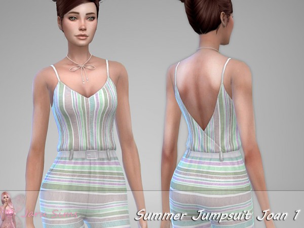  The Sims Resource: Summer Jumpsuit Joan 1 by Jaru Sims