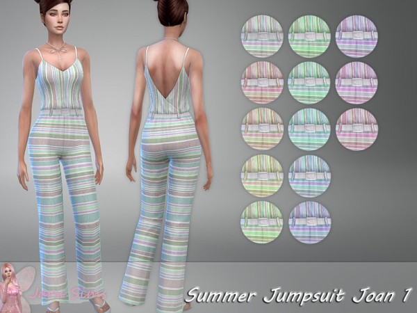  The Sims Resource: Summer Jumpsuit Joan 1 by Jaru Sims