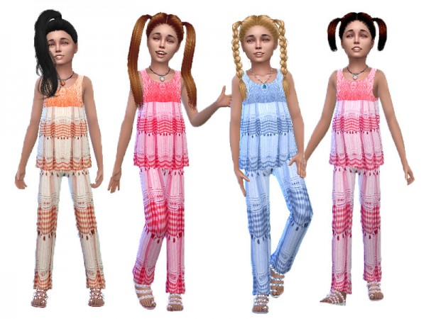  The Sims Resource: Linen and lace set for girls by TrudieOpp
