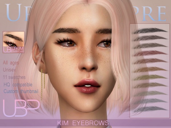  The Sims Resource: Kim eyebrows by Urielbeaupre
