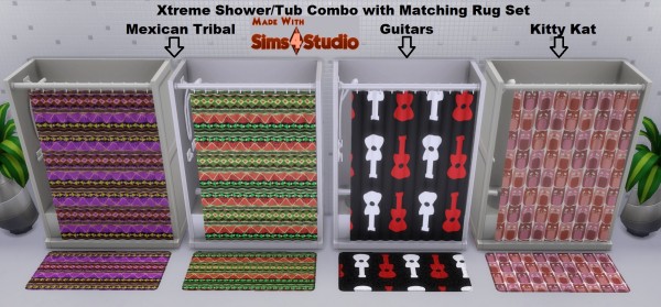  Mod The Sims: Xtreme Shower   Tub Combo with Matching Rug Set by wendy35pearly