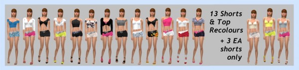 Sims 4 Sue: Belted Shorts and Top