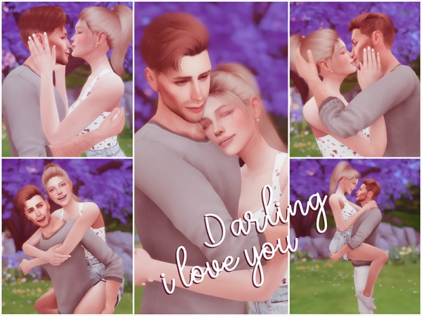  The Sims Resource: Darling I love you Pose pack by KatVerseCC