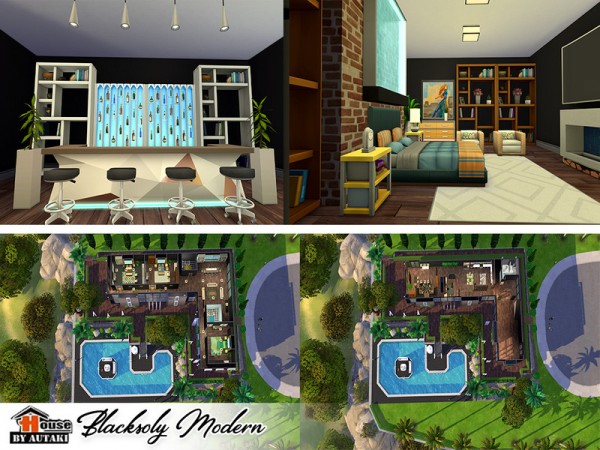  The Sims Resource: Blacksoly Modern House by Autaki