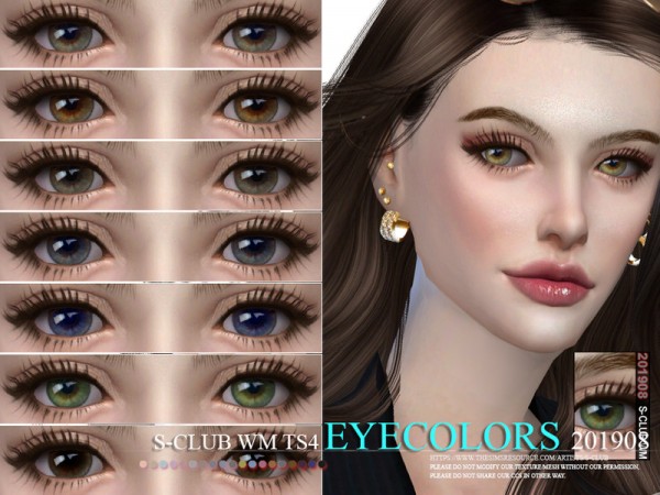  The Sims Resource: Eyecolors 201908 by S Club