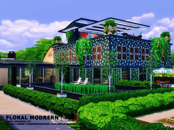  The Sims Resource: Floral Modern House by Danuta720