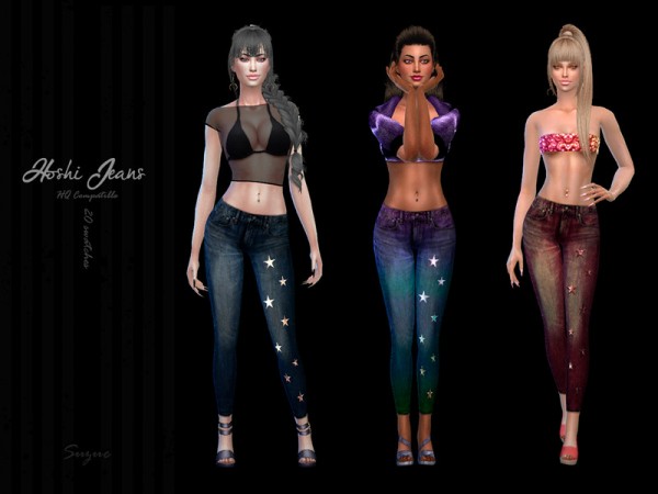  The Sims Resource: Hoshi Jeans by Suzue