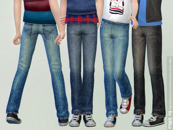  The Sims Resource: Casual Jeans for Children 02 by lillka