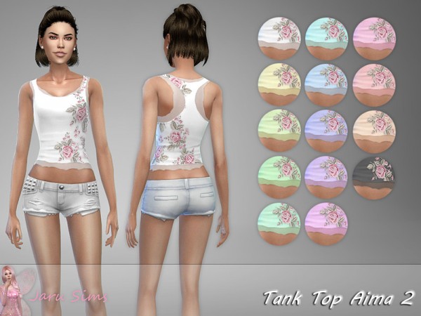  The Sims Resource: Tank Top Aima 2 by Jaru Sims