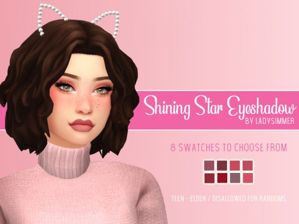  The Sims Resource: Shining Star Eyeshadow by LadySimmer94