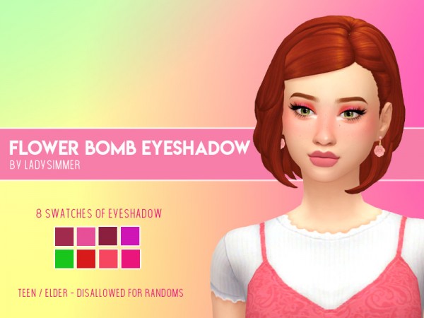  The Sims Resource: Flower Bomb Eyeshadow by LadySimmer94