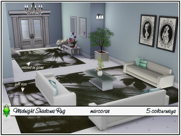  The Sims Resource: Midnight Shadows Rug by marcorse