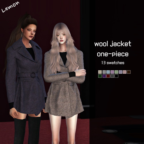  Lemon: Wool jacket one piece