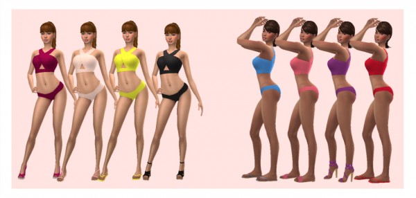 Sims 4 Sue: Cros Strap Swimsuit