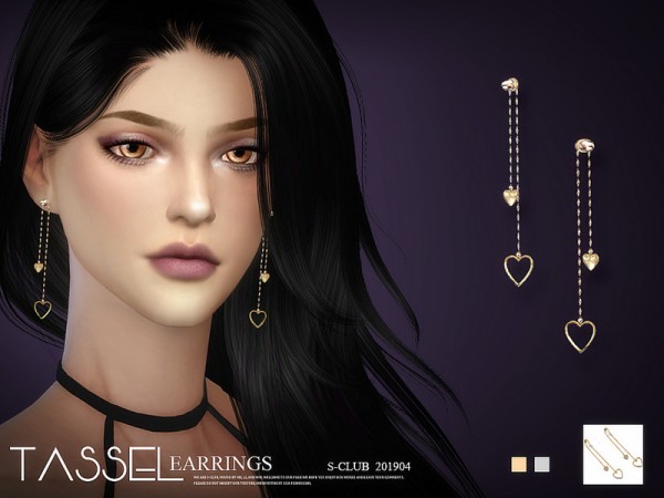 The Sims Resource: Earrings 201905 by S club