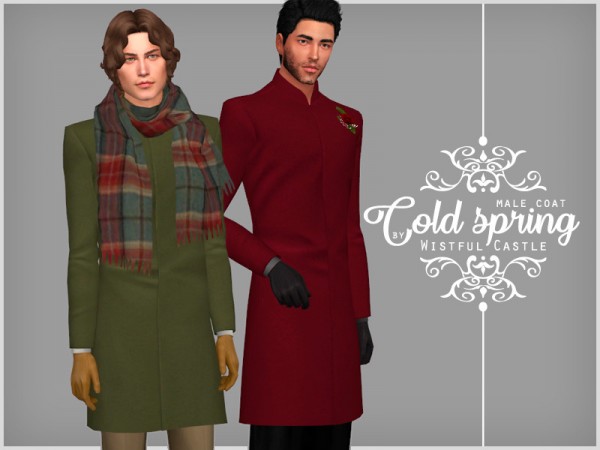  The Sims Resource: Cold Spring   male coat by WistfulCastle