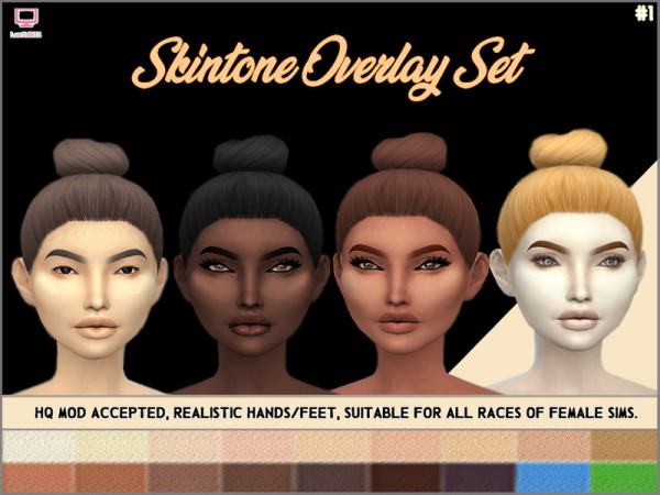  The Sims Resource: Skintone Overlay Set 1 by lucidoll