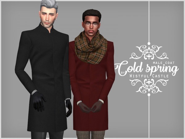  The Sims Resource: Cold Spring   male coat by WistfulCastle