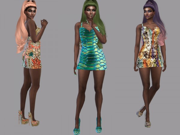  The Sims Resource: Rainbow Dress by Teenageeaglerunner