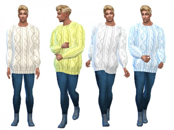  The Sims Resource: Male knitted sweater by TrudieOpp