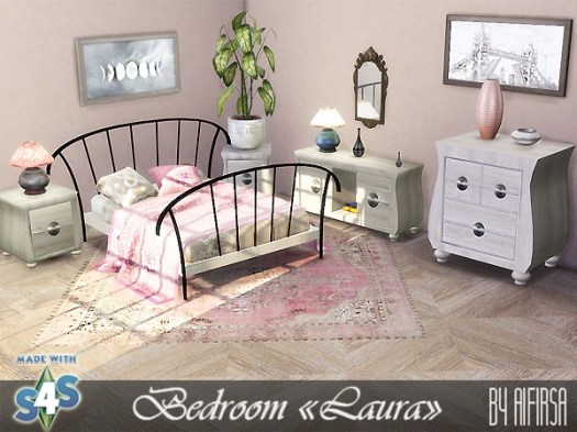  Aifirsa Sims: Furniture and decor for the bedroom Laura