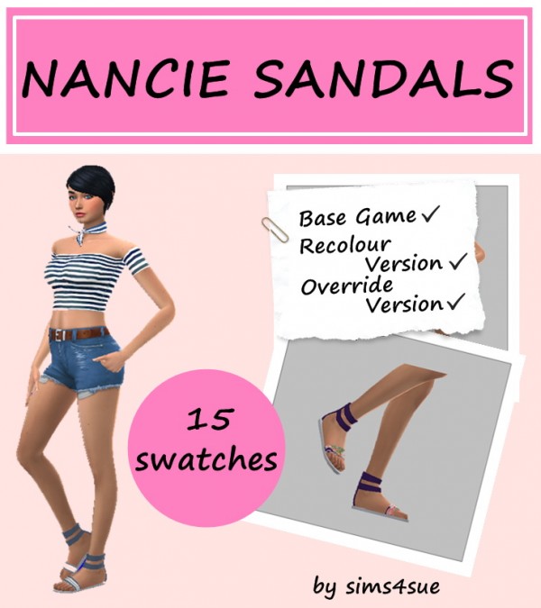  Sims 4 Sue: Nancie Sandals