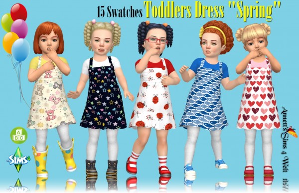  Annett`s Sims 4 Welt: Toddler Stuff Dress Spring