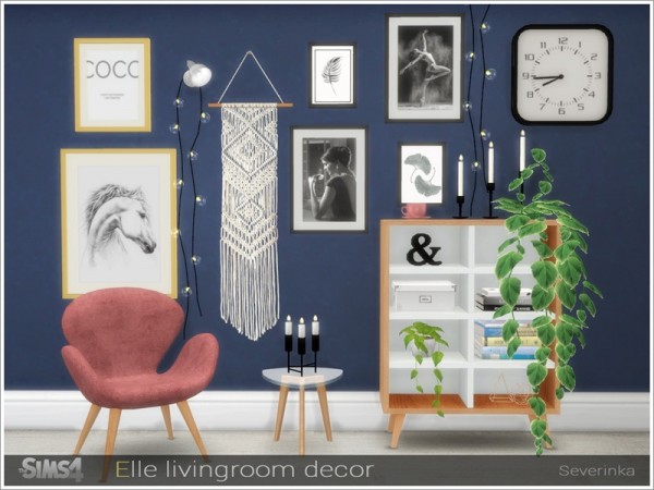  The Sims Resource: Elle livingroom decor by Severinka