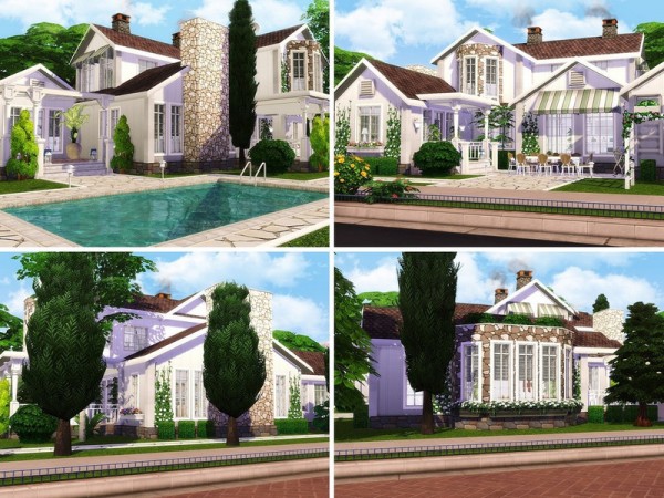  The Sims Resource: Suburban Pearl House by MychQQQ