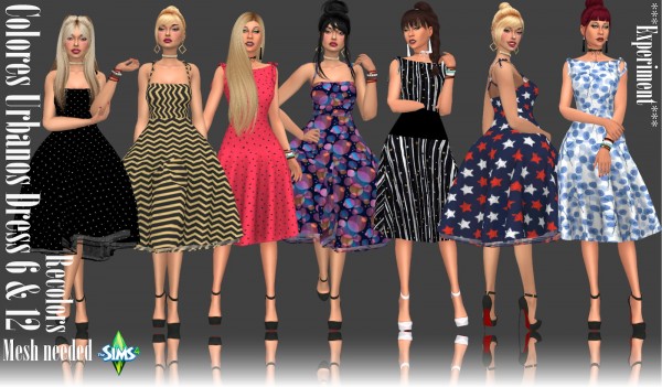  Annett`s Sims 4 Welt: Colores Urbanos Dress 6 and 12  Recolored