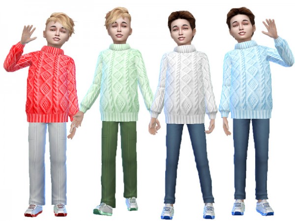  The Sims Resource: Knitted sweater for boys by TrudieOpp