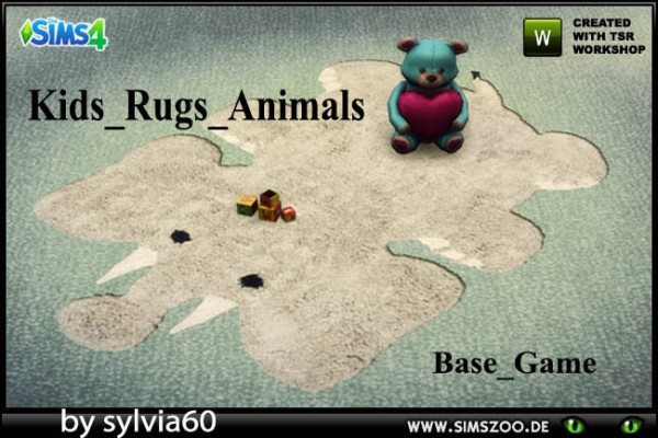  Blackys Sims 4 Zoo: Kids rugs animals by sylvia60