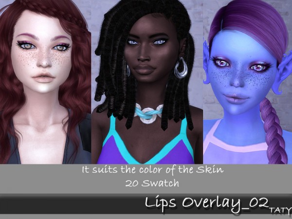  The Sims Resource: Lips Overlay by tatygagg