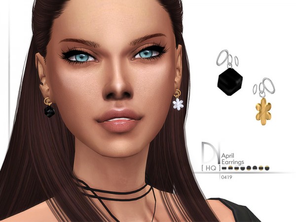  The Sims Resource: April Earrings by DarkNighTt