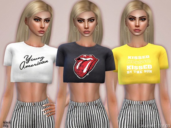  The Sims Resource: Graphic Tee 03 by Black Lily