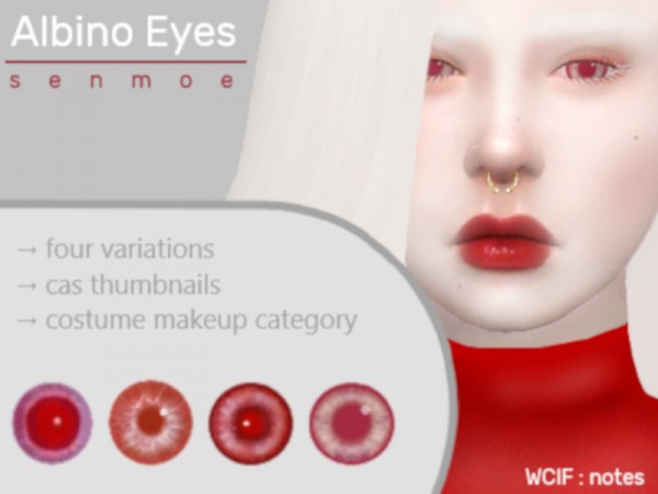  The Sims Resource: Albino inspired Eyes by Senmoe