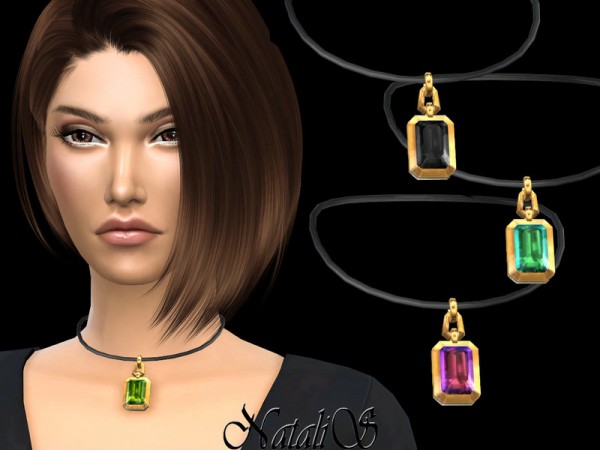  The Sims Resource: Octagon crystal pendant by NataliS