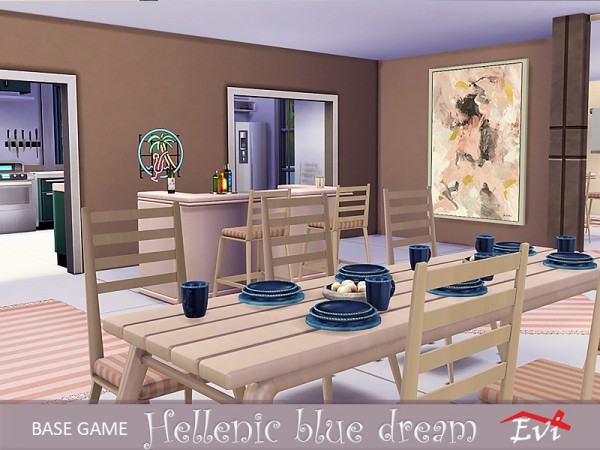  The Sims Resource: Hellenic blue dream house by evi