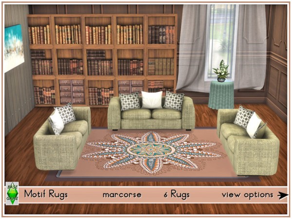  The Sims Resource: Motif Rugs by marcorse