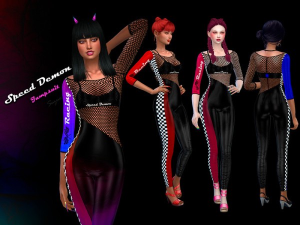  The Sims Resource: Speed Demon Jumpsuit by Suzue
