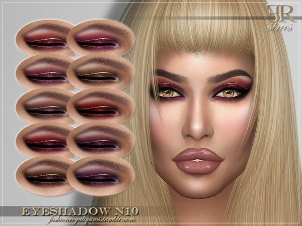  The Sims Resource: Eyeshadow N10 by FashionRoyaltySims