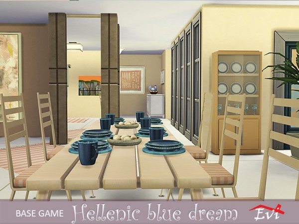  The Sims Resource: Hellenic blue dream house by evi