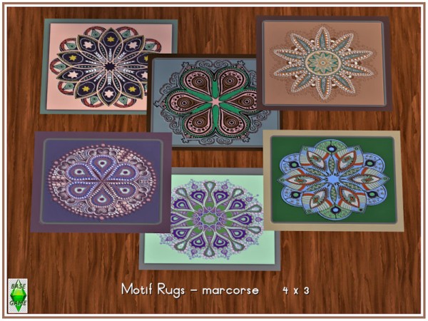  The Sims Resource: Motif Rugs by marcorse