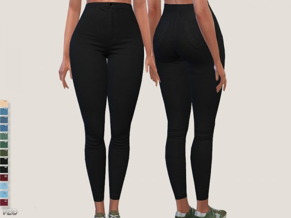  The Sims Resource: High Waist Denim Skinnies by Pinkzombiecupcakes