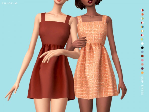  The Sims Resource: Slip Dress with Bowknot by ChloeMMM