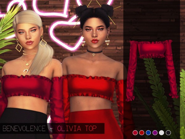  The Sims Resource: Olivia Top by Benevolence c