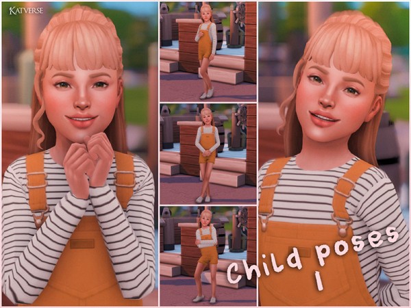  The Sims Resource: Child Pose Pack 01 by KatVerseCC